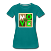 XZAKA - Women "Move It" Motivational T-Shirt - W2159 - teal