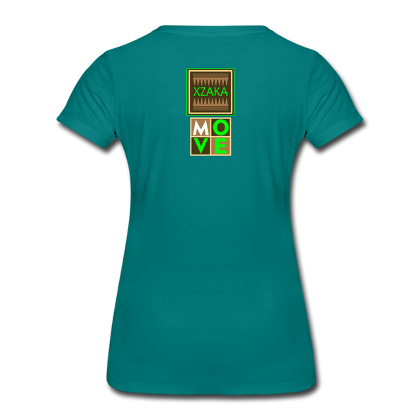 XZAKA - Women "Move It" Motivational T-Shirt - W2159 - teal