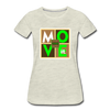 XZAKA - Women "Move It" Motivational T-Shirt - W2159 - heather oatmeal