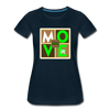 XZAKA - Women "Move It" Motivational T-Shirt - W2159 - deep navy