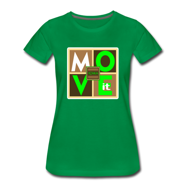 XZAKA - Women "Move It" Motivational T-Shirt - W2159 - kelly green