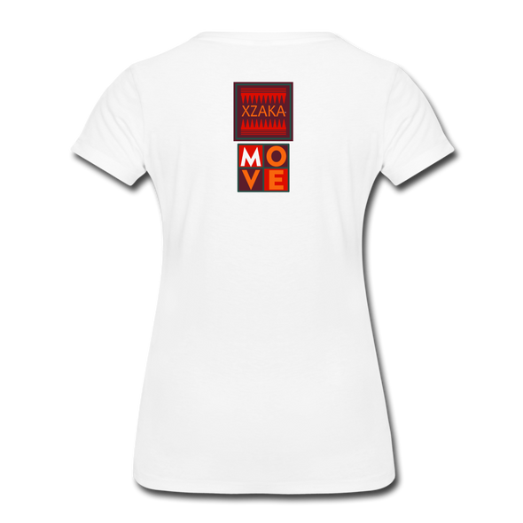 XZAKA - Women "Move It" Motivational T-Shirt - W2158 - white