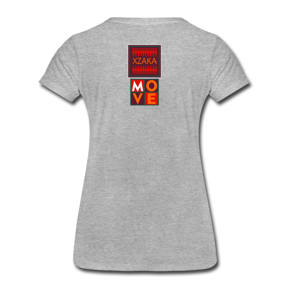 XZAKA - Women "Move It" Motivational T-Shirt - W2158 - heather gray