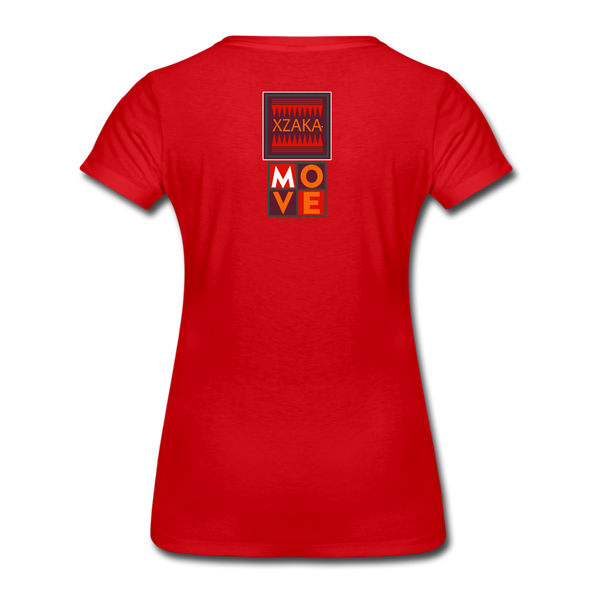 XZAKA - Women "Move It" Motivational T-Shirt - W2158 - red