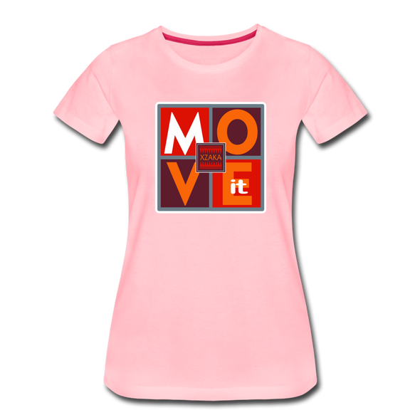 XZAKA - Women "Move It" Motivational T-Shirt - W2158 - pink