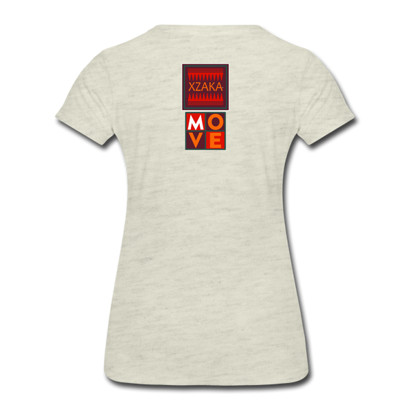 XZAKA - Women "Move It" Motivational T-Shirt - W2158 - heather oatmeal