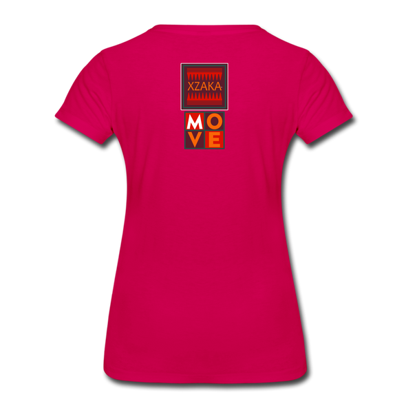 XZAKA - Women "Move It" Motivational T-Shirt - W2158 - dark pink