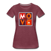 XZAKA - Women "Move It" Motivational T-Shirt - W2158 - heather burgundy