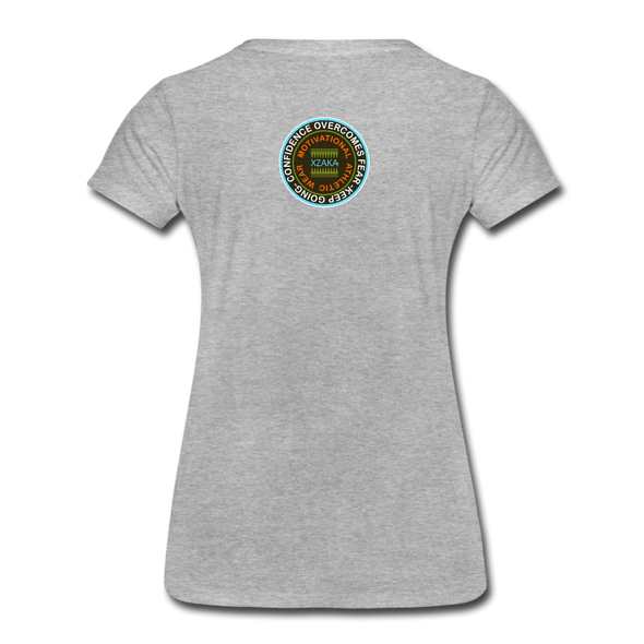 XZAKA - Women "Show Up" Motivational T-Shirt - W2162 - heather gray