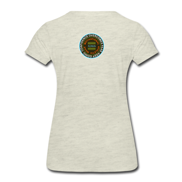 XZAKA - Women "Show Up" Motivational T-Shirt - W2162 - heather oatmeal