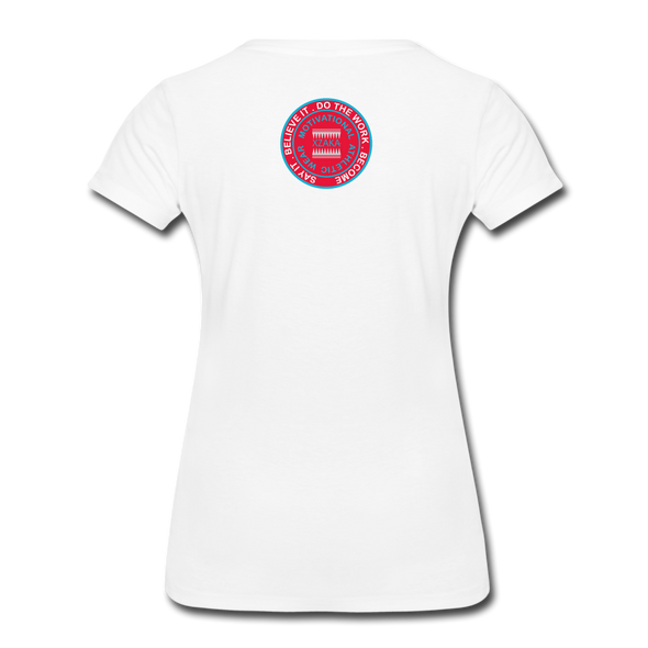 XZAKA - Women "Trust Your Gut" Motivational T-Shirt - W2160 - white