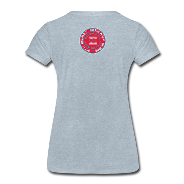 XZAKA - Women "Trust Your Gut" Motivational T-Shirt - W2160 - heather ice blue