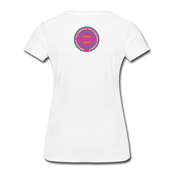 XZAKA - Women "Inter-Lock" Motivational T-Shirt - W2161 - white