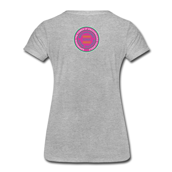 XZAKA - Women "Inter-Lock" Motivational T-Shirt - W2161 - heather gray