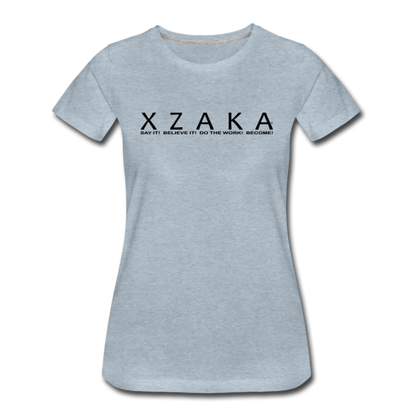 XZAKA - Women Motivational T-Shirt - W2263-1 - heather ice blue