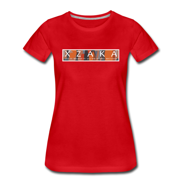 XZAKA - Women Motivational T-Shirt - W2263-2 - red