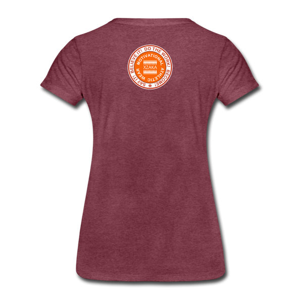 XZAKA - Women Motivational T-Shirt - W2263-2 - heather burgundy