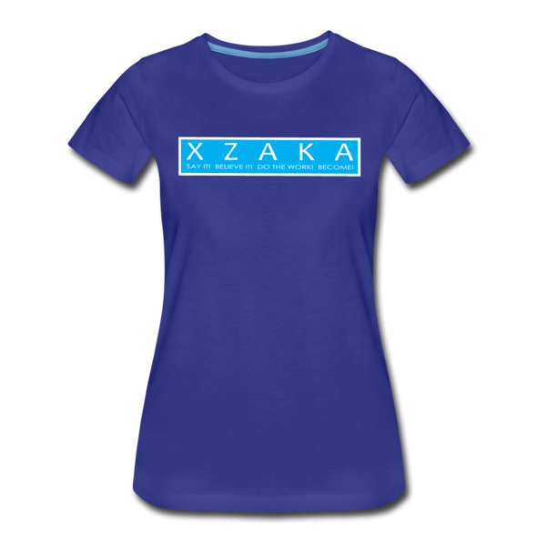 XZAKA - Women Motivational T-Shirt - W2263-3 - royal blue