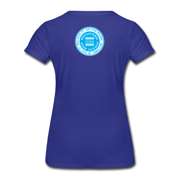 XZAKA - Women Motivational T-Shirt - W2263-3 - royal blue