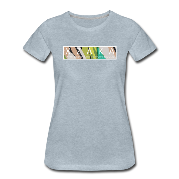 XZAKA - Women Motivational T-Shirt - W2263-4 - heather ice blue