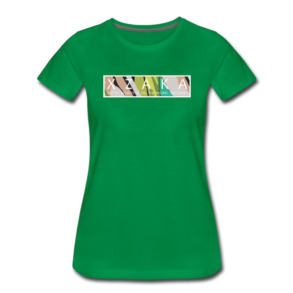 XZAKA - Women Motivational T-Shirt - W2263-4 - kelly green