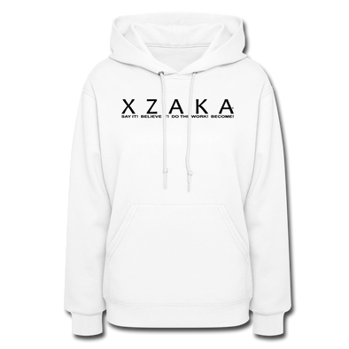 XZAKA Women Motivational Hoodie - W1423 - white