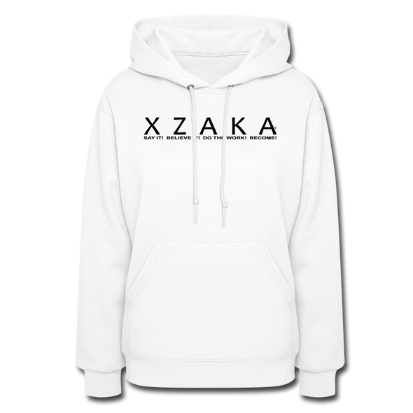 XZAKA Women Motivational Hoodie - W1423 - white