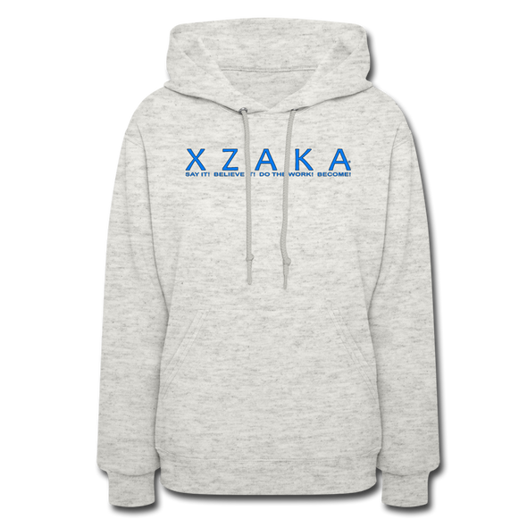 XZAKA Women Motivational Hoodie - W1424 - heather oatmeal