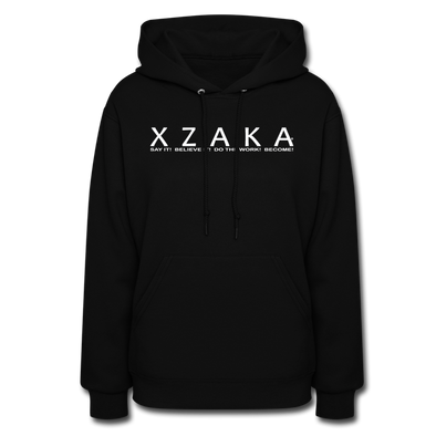 XZAKA Women Motivational Hoodie - W1425 - black