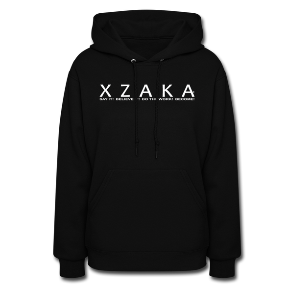 XZAKA Women Motivational Hoodie - W1425 - black