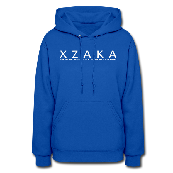 XZAKA Women Motivational Hoodie - W1425 - royal blue