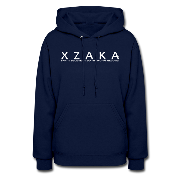 XZAKA Women Motivational Hoodie - W1425 - navy