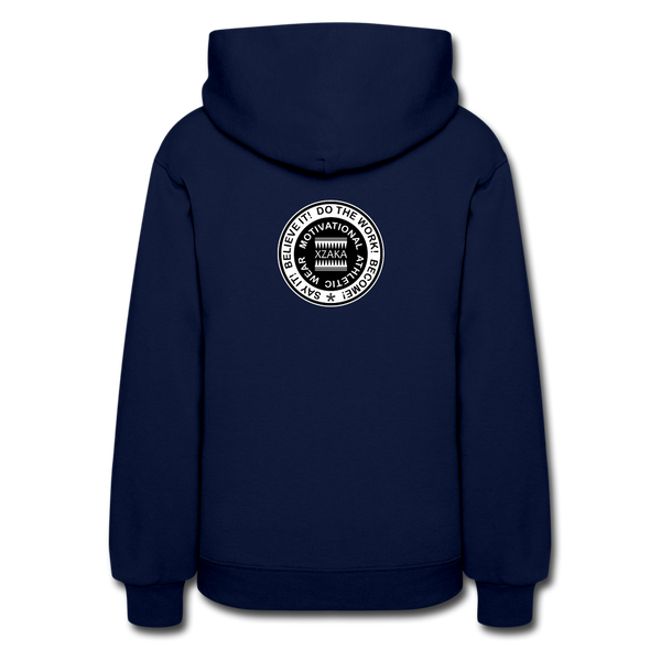 XZAKA Women Motivational Hoodie - W1425 - navy