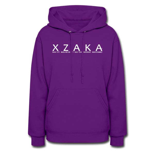 XZAKA Women Motivational Hoodie - W1425 - purple