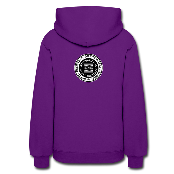 XZAKA Women Motivational Hoodie - W1425 - purple