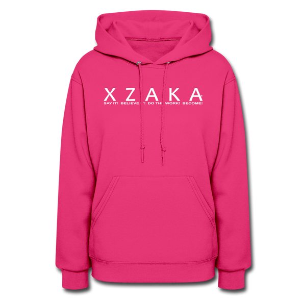 XZAKA Women Motivational Hoodie - W1425 - fuchsia