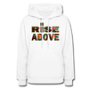 XZAKA Women "Rise Above" Motivational Hoodie - W1426 - white