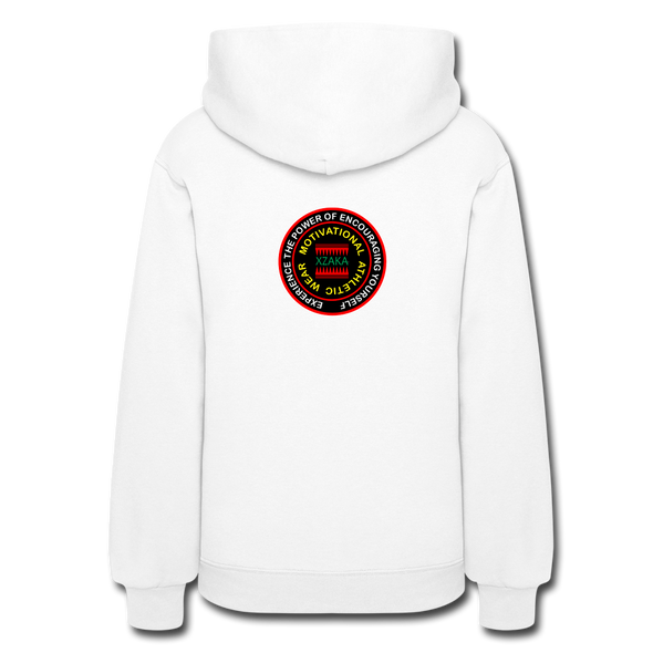 XZAKA Women "Rise Above" Motivational Hoodie - W1426 - white