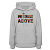 XZAKA Women "Rise Above" Motivational Hoodie - W1426 - heather gray