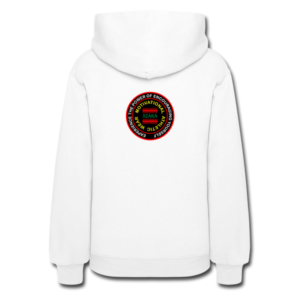 XZAKA Women "Athletic" Motivational Hoodie - W1429 - white