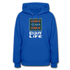 XZAKA Women "Enjoy Life" Motivational Hoodie - W1429 - royal blue