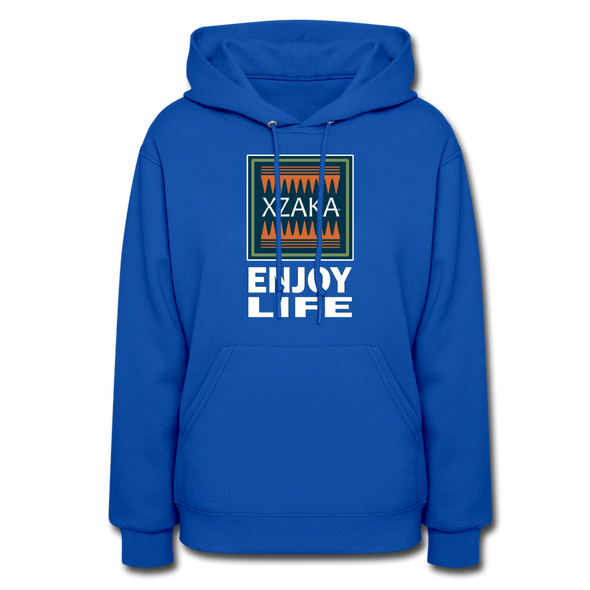 XZAKA Women "Enjoy Life" Motivational Hoodie - W1429 - royal blue