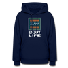 XZAKA Women "Enjoy Life" Motivational Hoodie - W1429 - navy