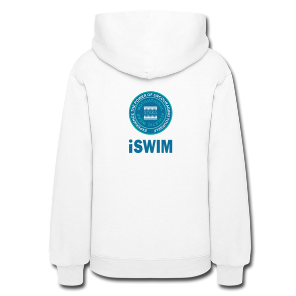 XZAKA Women "iSwim" Motivational Hoodie - W1431 - white