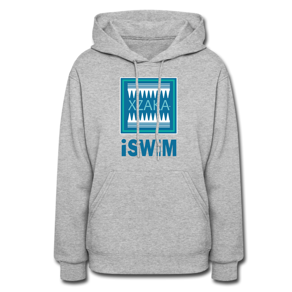 XZAKA Women "iSwim" Motivational Hoodie - W1431 - heather gray