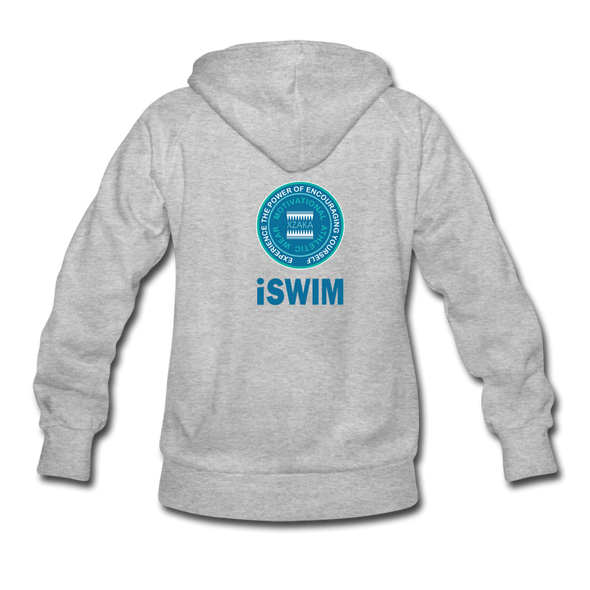 XZAKA Women "iSwim" Motivational Hoodie - W1431 - heather gray