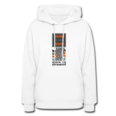 XZAKA Women "Dare To Dream" Motivational Hoodie - W1430 - white