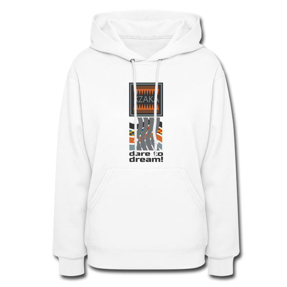 XZAKA Women "Dare To Dream" Motivational Hoodie - W1430 - white