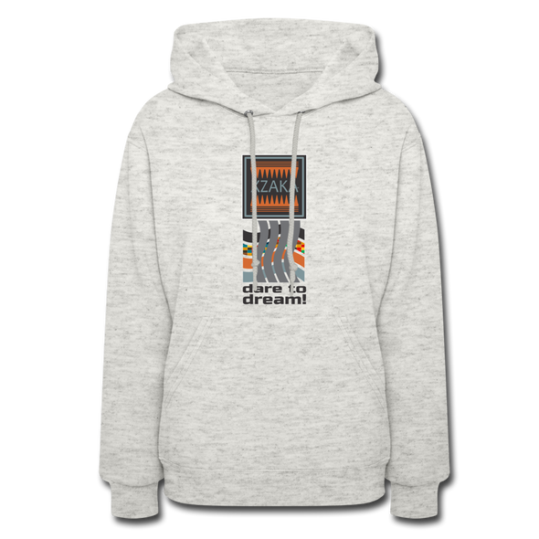 XZAKA Women "Dare To Dream" Motivational Hoodie - W1430 - heather oatmeal