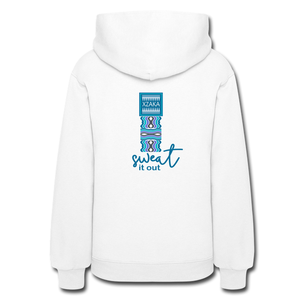 XZAKA Women "Workout" Motivational Hoodie - W1426 - white